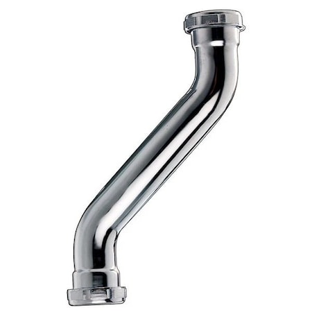 Ez-Fluid 1-1/2in x 12in 17GA Brass Double Offset w/Brass Nut EZDOF12